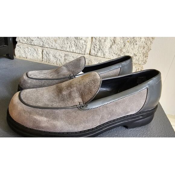New AJ Valenci Leather Gray Womens Casual Comfort Slip on Loafers, Size 8.5 - Picture 1 of 8